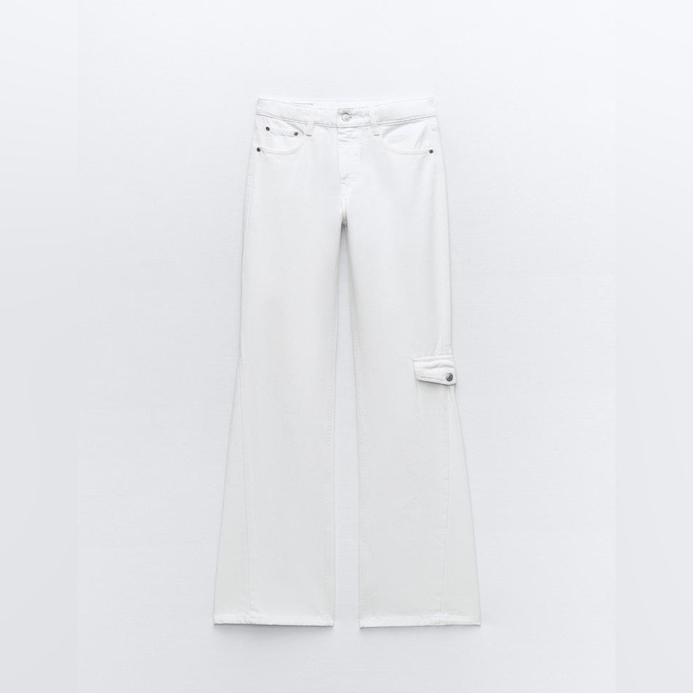 ZARA TRF LOW WAIST CARGO JEANS